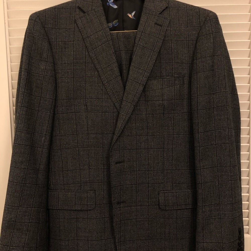 Black and grey Houndstooth pattern suit set